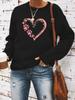 Amazon wish suéter de punto de cuello redondo para mujer transfronterizo ropa de mujer para otoño e invierno comercio exterior Europa y Estados Unidos amor estampado casual manga larga