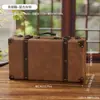 Estilo Europeo Nostálgico Retro Almacenamiento de Equipaje Portátil Almacenamiento Organizar Caja de Madera Maleta Equipaje Accesorios para Fotografía de Bodas