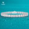 Pulsera de tenis de moissanita con borde de corazón de plata S925 transfronteriza nueva pulsera para hombres y mujeres chapada en oro de 18K fabricantes de joyería