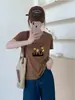 Top Casual Versátil de Algodón con Textura de Copo de Nieve para Mujer, Manga Corta, Manga Enrollable, Ropa para Mujer Shisanxing al por Mayor en Stock