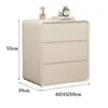 Mesita de noche de madera maciza estilo crema gabinete de almacenamiento para maquillaje mesita de noche extremadamente estrecha mesita de noche de dormitorio gabinete de almacenamiento para apartamentos pequeños