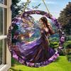 Disco Acrílico Creativo Transfronterizo Colgante Plano Sueño de Princesa Cuento de Hadas Belleza Imagen Atrapasol Decoración de Ventana Letrero Colgante para Porche