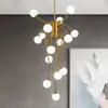 Lustre de Escada Moderno Simples Luxo Leve Lâmpada de Sala de Estar Aberta Personalidade Criativa Loft Feijão Mágico Villa Duplex Lustre