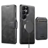 Funda de billetera con tapa abatible para insertar tarjetas para Samsung S26Ultra con soporte de carga inalámbrica magnético Tres en Uno Funda de cuero