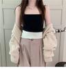 Chaleco térmico forrado de polar con almohadilla en el pecho para mujer, grueso para usar debajo en otoño e invierno, se puede usar exteriormente, con tirante interior, almacenamiento térmico, ropa interior térmica