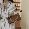 Colección Otoño/Invierno 2026: Diseño Único, Bolso de Hombro Vintage Plegado Texturizado con Cadena, Bolso de Viaje de Lujo Ligero, Bolso de Hombro y Cruzado