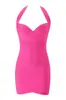 Vestido mini bodycon sexy con cinturón de vendaje 2026 transfronterizo estilo chica caliente para mujer vestido de tirantes adelgazante color liso de alta gama