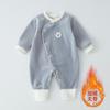 Mameluco para bebé primavera y otoño forrado de polar cálido engrosado ropa para recién nacido ropa interior de invierno para bebé ropa para gatear para bebé