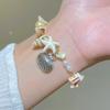 Pulseira Cristal Multicamadas Nova Boêmia Transfronteiriça Pulseira Pingente Estrela do Mar Conjunto de Pulseiras com Contas Coloridas Mulheres