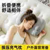 Almohada inflable, almohada de viaje, cojín inflable portátil para soporte lumbar, esencial para viajes en coche, almohada corporal, almohada para siesta, almohada inflable plegable para uso en exteriores