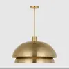 Candelabro de cobre retro americano VC lámpara de comedor atmósfera villa dormitorio sala de estar lámparas de mármol