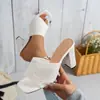Sandalias de Verano 2024 Nuevas de Punto Volador de Tacón Alto para Mujer, Sandalias de Moda Europeas y Americanas Transpirables con Tacón Grueso, Estilo de Una Correa
