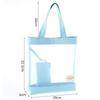 Bolsa de malla para examen Bolso tote de un hombro Bolsa para tutor Bolsa con cremallera Archivo A4 datos Malla transparente capacidad