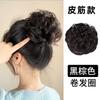 Bola de peruca fofa natural botão de flor bobina cabelo artefato elástico cabelo cacheado cabelo liso anel de cabelo prendedor de cabelo clipe broto de cabelo simulação