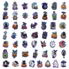 50 Pegatinas de Calabaza Fantasma de Halloween de Dibujos Animados Láser para Decorar Guitarras, Cuadernos, Maletas, Pegatinas Impermeables para Manualidades