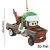 Decoração Pendente de Árvore de Natal de Acrílico Dupla Face Desenho Animado de Natal Fofo Pendente de Carro Novo Produto Transfronteiriço