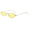 Gafas de sol ovaladas de metal de tendencia europea y americana gafas de sol con montura ovalada retro moda pieza oceánica gafas de sol transfronterizas