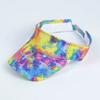 Chapéu Feminino Popular na Internet ins Primavera e Verão Tie-Dye Top Vazio Coreano Estilo Tendência Esportes ao Ar Livre Boné de Beisebol Chapéu de Sol
