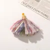 Colgante de Algodón con Borla Larga Brillante Estilo Chanel para Manualidades DIY