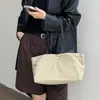Nova Bolsa Tote de Lona e Couro com Alça Longa para o Trabalho Bolsa de Ombro Único/Axila Grande Capacidade Bolsa Tote Minimalista Relaxada