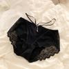 Tira Duende ~ Renda Cruzada Sexy com Cadarço Lingerie Feminina Desejo Puro Cetim Sedoso Cintura Baixa Calcinha Feminina