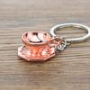 Llavero de Café Estéreo 3D Regalo Pequeño Personalización Aparato de Café Artificial Colgante para Bolso Pequeño Hebilla de Metal Personalización
