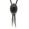 Collar Largo de Cuerda con Forma Ovalada Poirot para Hombre, Accesorios Versátiles, Nuevo Colgante Decorativo