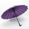Guarda-chuva automático reto de 16 ossos, alça longa, alça curva, reforçado, propaganda comercial, presente, logotipo impresso, guarda-chuva resistente ao vento, guarda-chuva ensolarado de uso duplo