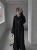 Estilo Garça Seca Primavera e Verão Estilo Americano Fashionável Retro Estilo Old Money Senso de Design Vestido Jeans Solto Casual Longo para Mulheres