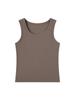 Ropa de Mujer Selección Estricta Chaleco de Forma I Tirante Delgado Hilo de Spandex Alta Elasticidad Puro Top sin Mangas de Cuello Redondo para Mujer