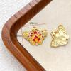 Colgante de mariposa antiguo pintado en oro, con forma de farol, con seguridad, deslizante, para pulsera, collar y cuerda, accesorios de cuentas hechos a mano.