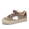 CKN Zapatos Pequeños Sucios de Estrella con Forro Polar Estilo Hong Kong Moda para Estudiantes Femeninas Estilo Coreano Suela Gruesa Aumentadores de Altura Zapatos Casuales de Moda 6603