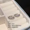 Novos brincos de barra reta em aço titânio e cobre incrustados com diamantes, argolas com tripla zircônia de 8mm de diâmetro interno para mulheres, design de nicho, brincos personalizados