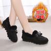 Otoño e Invierno Estilo Coreano Zapatos de Algodón para Mujer Zapatillas de Algodón Forradas de Vellón Zapatos de Frijol Estudiante Plano Casual Slip-on Zapatos Cálidos