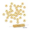Cuentas planas plateadas y bañadas en oro de 14 quilates que conservan el color, cuentas de oro, espaciador de pulsera, cuentas sueltas, material de bricolaje hecho a mano, accesorios de joyería