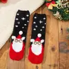 Calcetines para Dormir de Otoño e Invierno, Calcetines Gruesos de Coral Fleece, Calcetines Cálidos de Toalla, Calcetines Gruesos Navideños de Dibujos Animados, Calcetines para Dormir