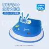 Chapéu de Sol Ventilador Infantil de Verão Celebridade da Internet Aba Larga Chapéu Ventilador de Proteção Contra Calor Proteção UV Chapéu de Sol de Desenho Animado Aba Larga para Mulheres