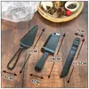 Cuchillo y Tenedor Desechables para Pastel de Cumpleaños, Cuchillo de Plástico Escarchado Engrosado, Cuchillo Pala Dentado, Empaque Individual Engrosado