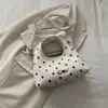 Bolsas de Design de Nicho Femininas Grande Capacidade 2026 Nova Retro Bolinhas Bolsa de Ombro Único Transversal Casual de Mão Bolsa Dumpling