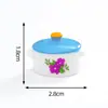 Taza de Té Cerámica Impresa Retro Nostálgica Tetera Juguete de Comida Casa de Muñecas Accesorios de Decoración DIY Adornos en Miniatura