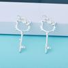 Plata de Ley S925 Calada Lindo Dibujo Animado Gato Hello Kitty Colgante de Llave Colgante de Hello Kitty Pulsera DIY