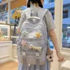 Mochila Coreana Ins Nueva de Aspecto Elegante, Fresca y Dulce para Estudiantes de Secundaria y Preparatoria, Multicompartimentos, Ligera, Gran Capacidad
