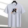 Camiseta Masculina de Manga Curta Modal 2023 Nova Casual Seda Gelada Estudantes Meia-manga Solta Algodão Lycra Top Camisa Básica