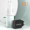 Cargador de teléfono móvil PD65W con interfaz Lightning USB tipo C inversa, cabezal de carga rápida PD estándar europeo y americano británico