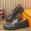 Sapatos Casuais de Couro Masculinos de Estilo Britânico Transfronteiriço Bico Fino Roupa Formal de Negócios Slip-On Mocassins Preguiçosos Sapatos de Couro Beanie