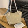 Bolso de Paja para Mujer Verano Nuevo Estilo Fresco y Sencillo Encaje Flor Bolso Tejido Estilo Occidental Bolso de Playa Bolso Tote de Hombro