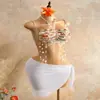 AYJ Cadena de pecho de grava de piedra de color natural estilo europeo y americano, cristal rosa, con cadena de plata, borlas de gota de agua de cristal, adecuada para ropa de vacaciones