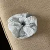 Scrunchie de Renda Plissada Cor Creme Doce de Início de Primavera para Mulheres, Prendedor de Cabelo de Alto Padrão Estilo Coreano, Novo Acessório de Cabelo