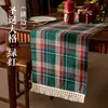Novo Caminho de Mesa Xadrez Country Americano Capa Decorativa para Mesa de Centro Aparador Pano de Mesa Decorativo Britânico de Natal Venda por Atacado