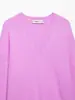 Comercio Exterior Transfronterizo Otoño e Invierno 2026 Moda Estilo Europeo y Americano Ropa de Mujer Suéter de Punto Versátil de Manga Larga con Cuello en V de Color Sólido